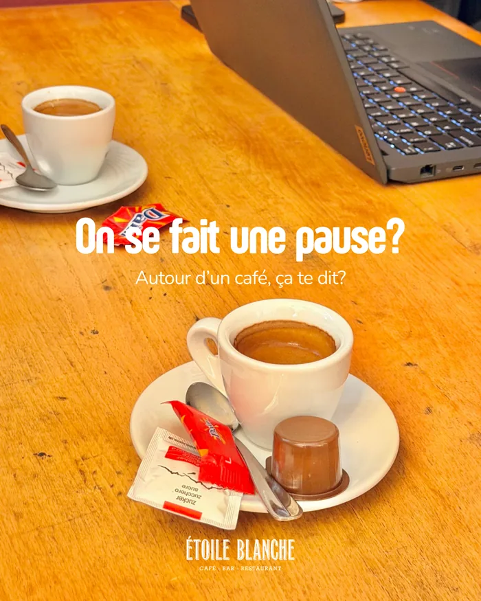 Post “Here, we share much more than a meal” with friends at a table
