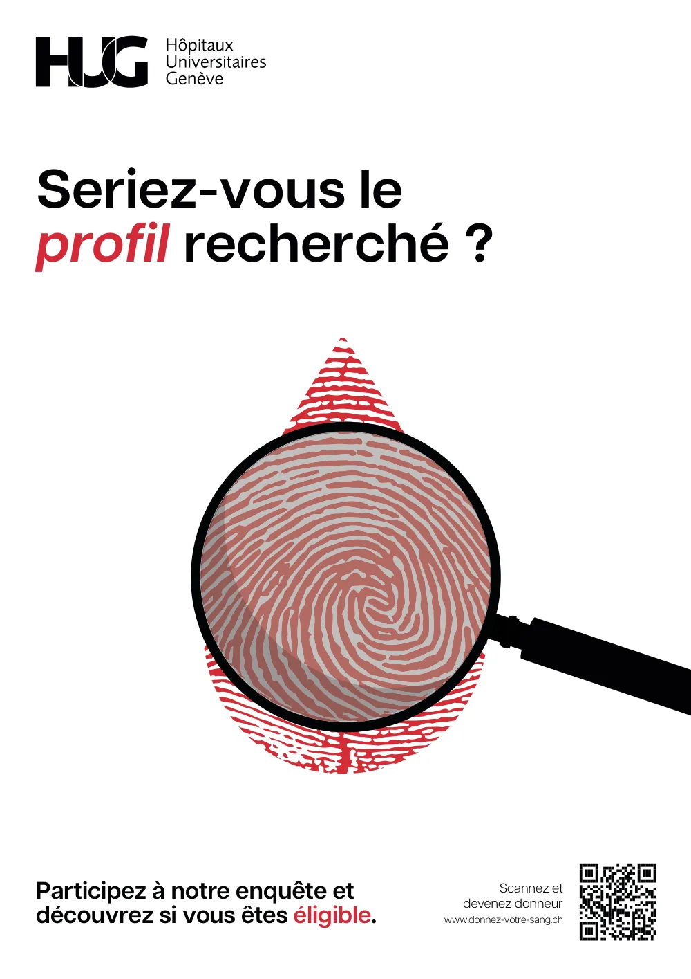 Affiche blanche « Seriez-vous le profil recherché ? »