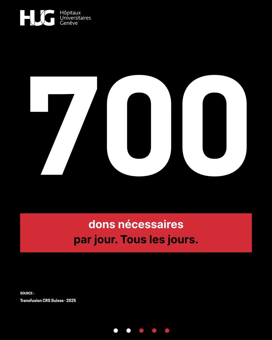 Visuel du carrousel : 700 dons nécessaires par jour