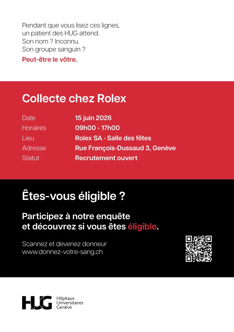 Verso du flyer avec la date, le lieu et les horaires de la collecte