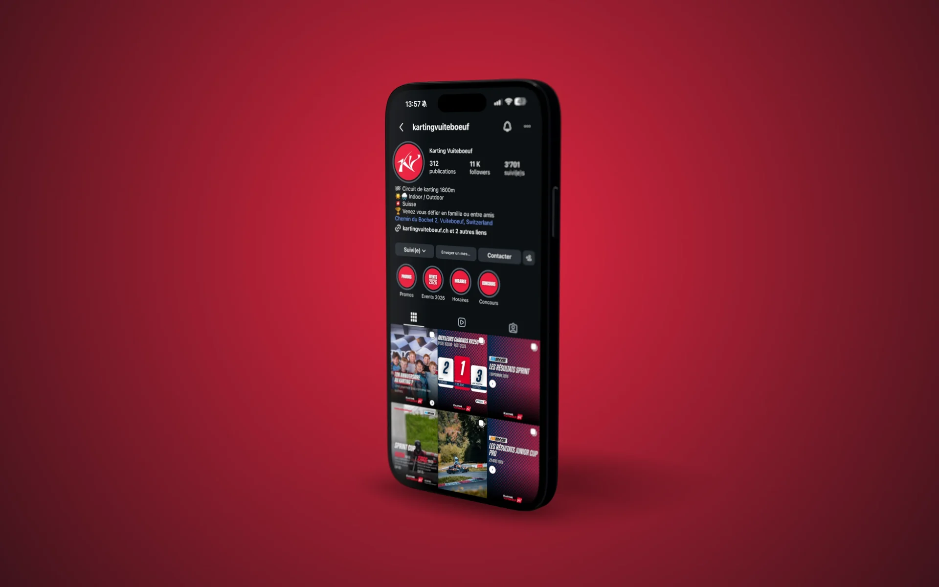 Karting de Vuiteboeuf – Communication digitale & création de contenus